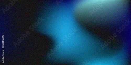 Blue and green Gradient grainy noise texture background. Wave granny banner, poster, wallpaper background.