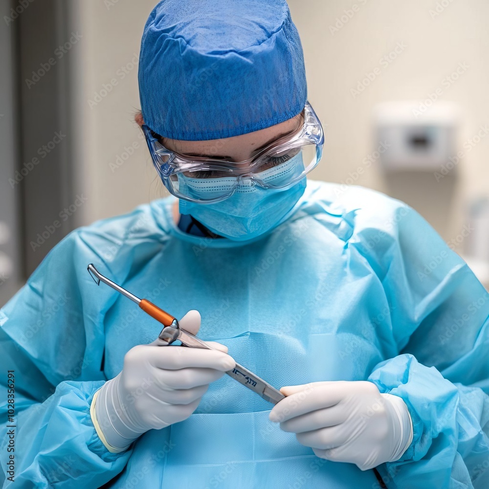 Assistant handing tools, filling in progress, clinical setting Assistant handing tools, filling in progress, clinical setting