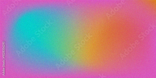 Blue, orange, pink gradient grainy noise texture background. Wave granny banner, poster, wallpaper background.