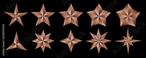 Set rating stars gold, silver, bronze icon badges. Feedback customers. Rank, level of satisfaction rating. Five stars customer product rating review. 5 star rating icon. Vector illustration.