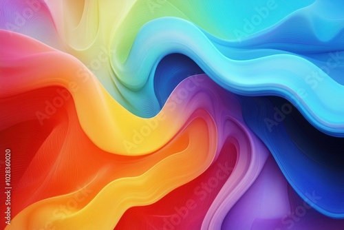 Abstract background with colorful waves photo