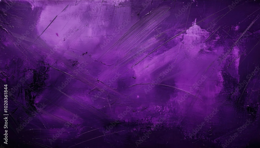 Fototapeta premium Deep Violet Grunge Texture with Abstract Scratches and Dark Stains for Bold Design Concepts or Distressed Aesthetic Backgrounds in Modern, Artistic, or Industrial Themed Visual Projects