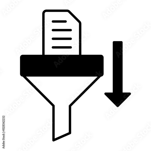 data filtering black icon