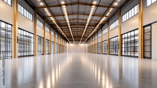 Wallpaper Mural Spacious Modern Industrial Warehouse Interior Design Torontodigital.ca