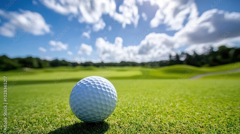 Close-Up of a Golf Ball on Lush Green Grass Close-Up of a Golf Ball on Lush Green Grass