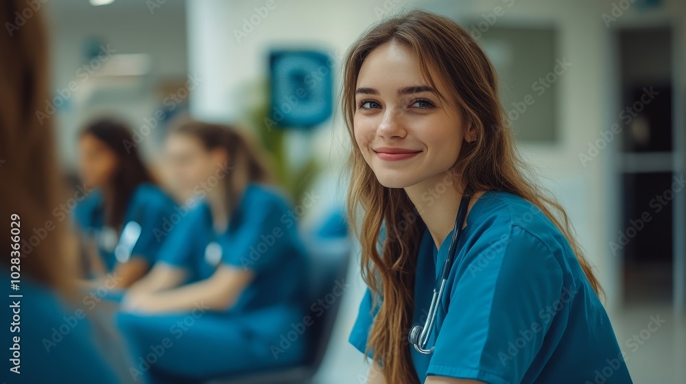 Obraz premium Staffing Interview In Hospital, Generative AI
