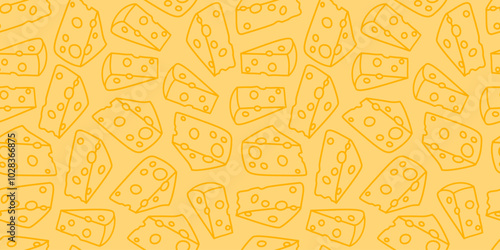 Cheese doodle pattern background. Seamless Pattern of a Cheese. Cheese pattern background. Seamless pattern of cheese doodle illustration background.