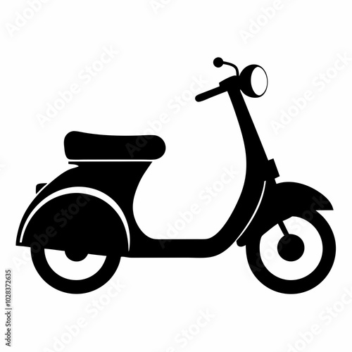 Scooter Silhouette Vector Illustration Modern Transport Design