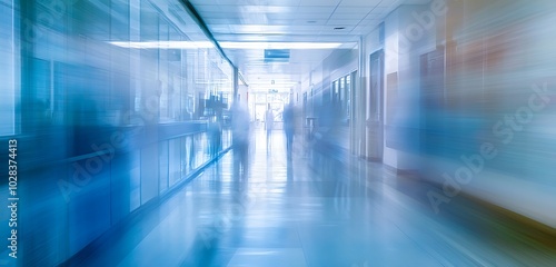 Wallpaper Mural Abstract and softly focused view of a hospital's interior emphasizing medical themes. Torontodigital.ca