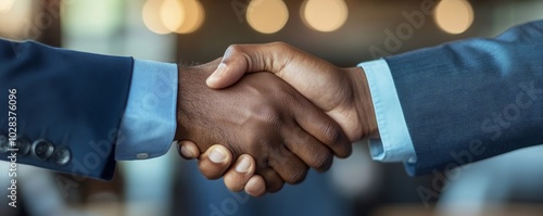 Businessman Shaking Hands At Interview, Generative AI