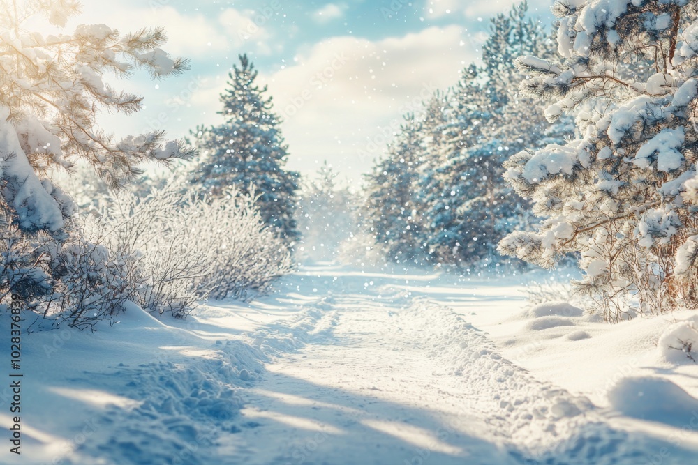 Winter season background with white snow Winter season background with white snow