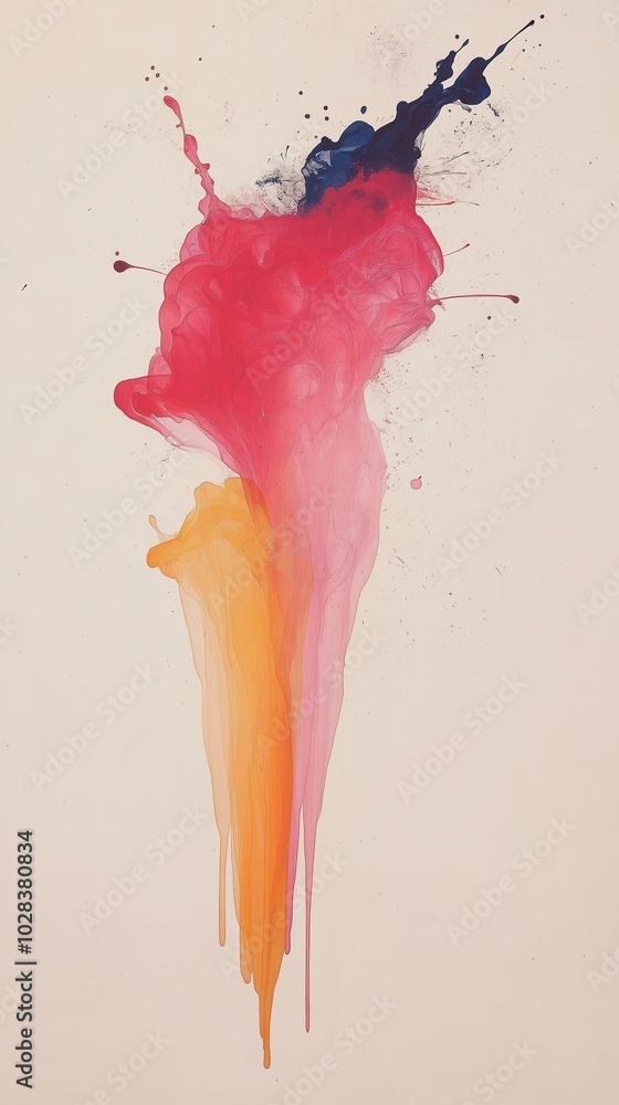 Obraz premium Splash of Colorful Liquid Flowing in Mid-Air