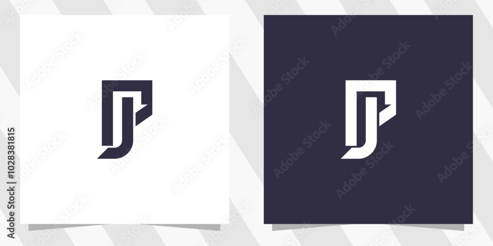 letter jp pj logo design vector letter jp pj logo design vector