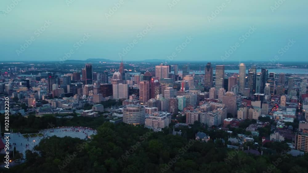 Aereal view of Central Business centre of Montreal Aereal view of Central Business centre of Montreal