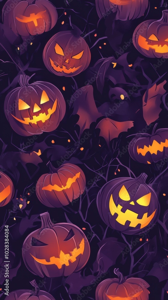 Halloween pumpkins background Halloween pumpkins background