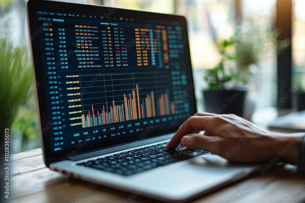 Analyst Working With Spreadsheet Business Data, Generative AI Analyst Working With Spreadsheet Business Data, Generative AI