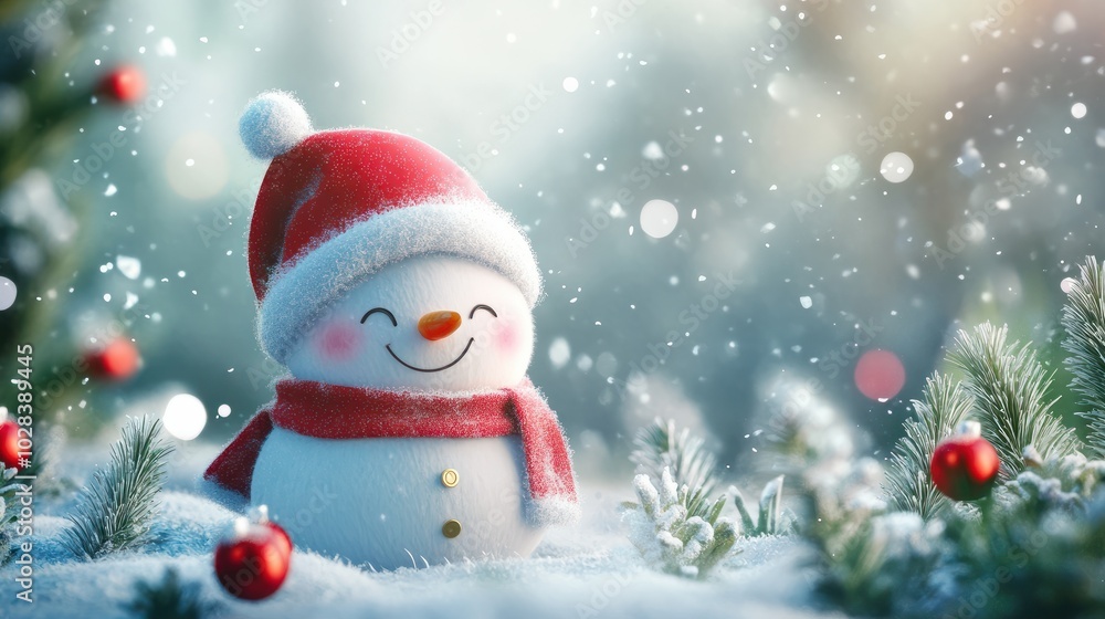 Cute merry christmas postcard design illustration Cute merry christmas postcard design illustration