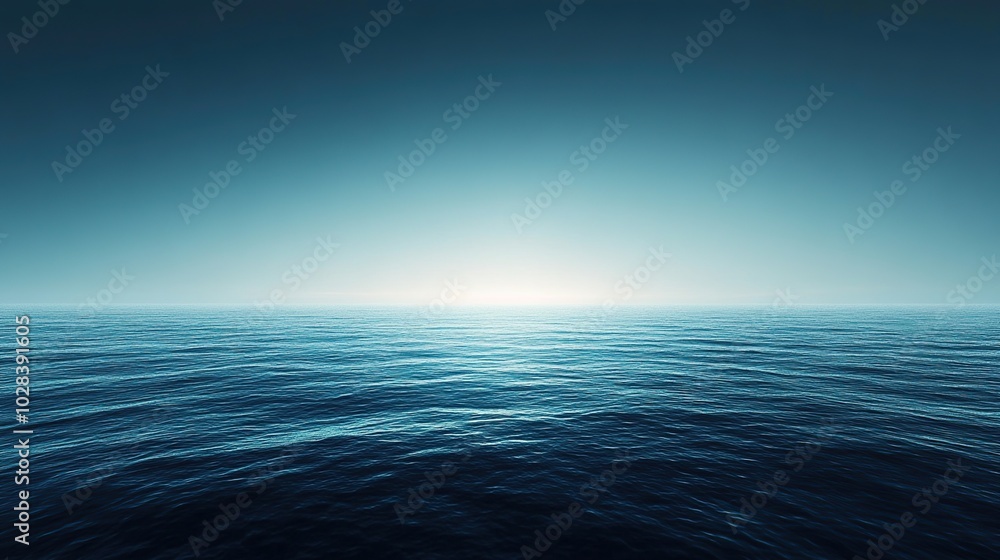 Fototapeta premium Tranquil Seascape with a Bright Horizon