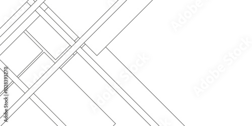 Design random lines black on white background with geometric pattern, Pattern of Simple geometric design vector background, Geometric pattern of civil engineering design background.