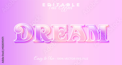 Dream typography stylish editable text effect