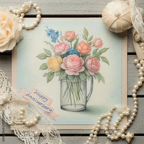 Floral Happy Anniversary Gr...