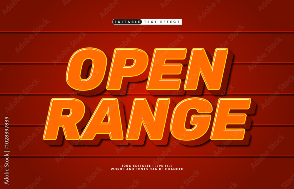 open range editable text effect with a kids and game text style open range editable text effect with a kids and game text style