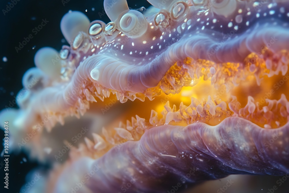 Close-Up of a Jellyfish's Mouth. Close-Up of a Jellyfish's Mouth.