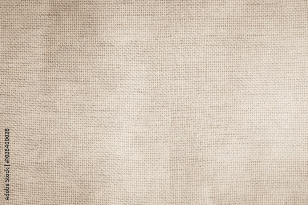 Fototapeta premium Closeup detail of beige fabric texture background. High resolution photo.