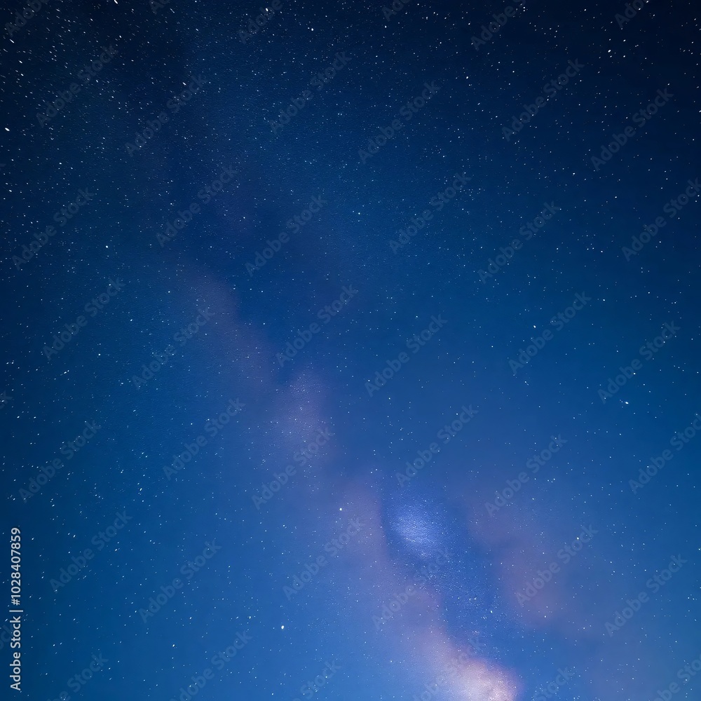 Obraz premium Background. Wallpaper. Stars. Outer space. A stunning view of the Milky Way galaxy illuminated in the night sky, surrounded by countless stars in the vastness of outer space.