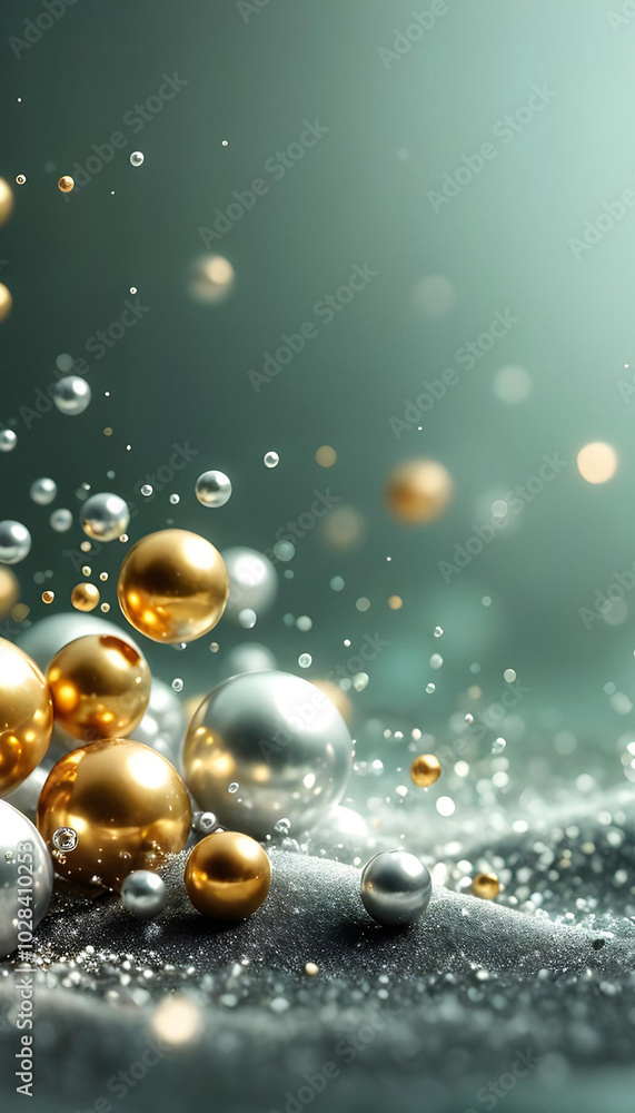 Fototapeta premium Smartphone wallpaper marble drops on yellow background