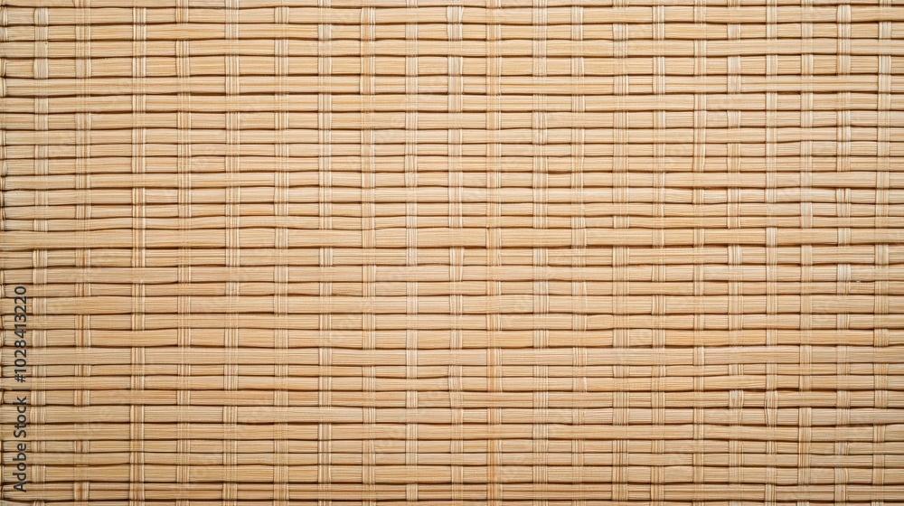 Bamboo Mat Fragment - Natural Kitchen Accessory with Textured Background Bamboo Mat Fragment - Natural Kitchen Accessory with Textured Background