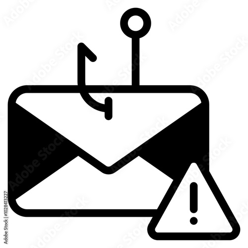 Cybersecurity Alert: Phishing Email with Warning Icon