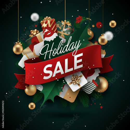 Festive holiday sale design...