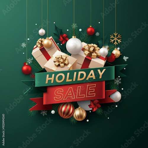 Festive holiday sale design...