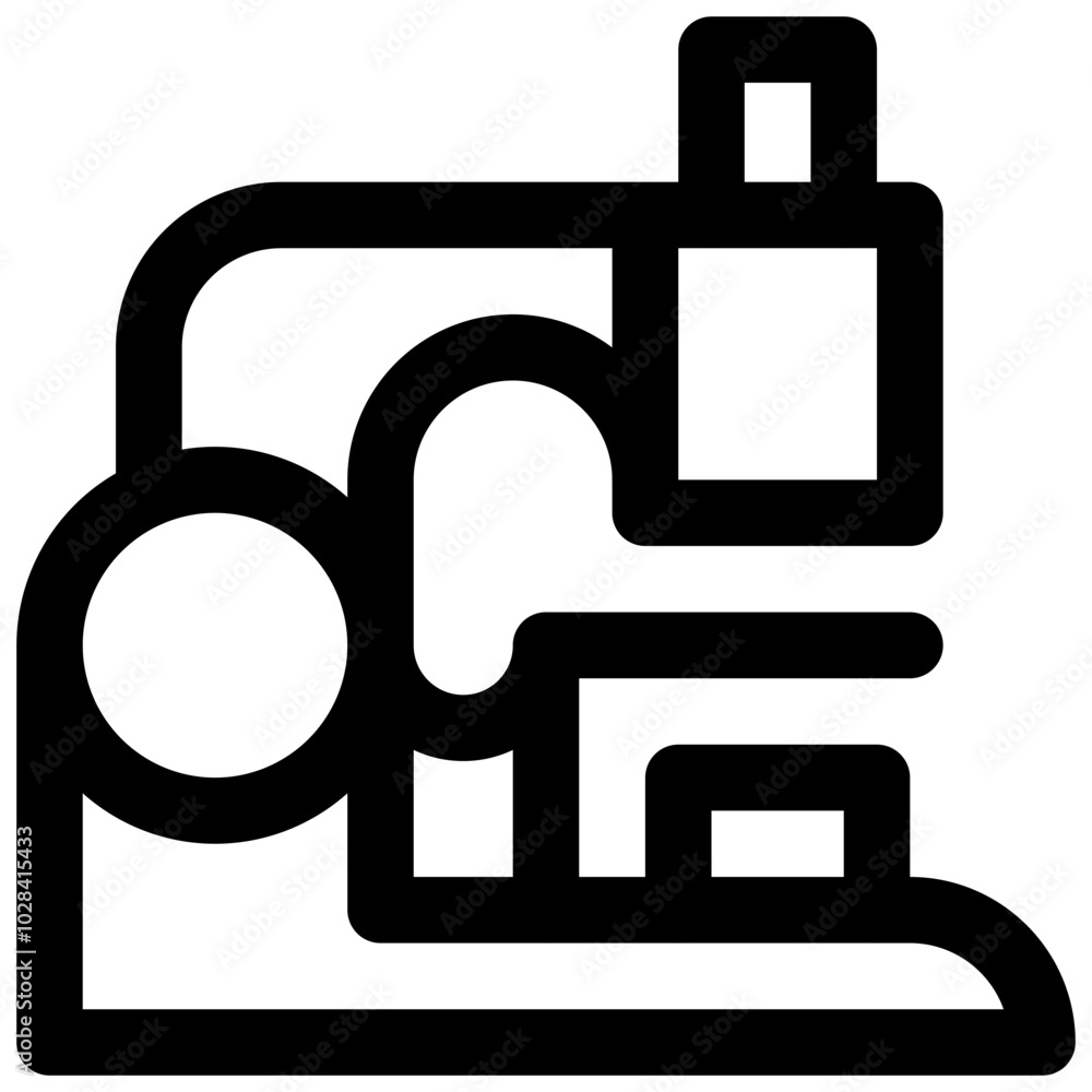 Microscope. Editable stroke vector icon. Microscope. Editable stroke vector icon.