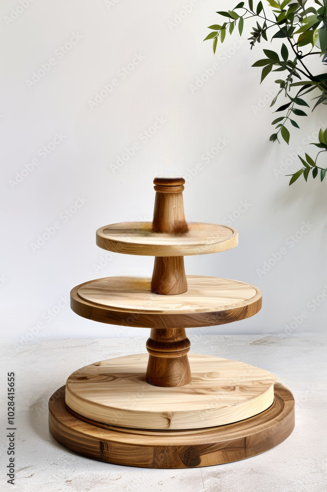 The Tiered Wooden Fruit and Candy Display Stand combines functionality with rustic charm The Tiered Wooden Fruit and Candy Display Stand combines functionality with rustic charm