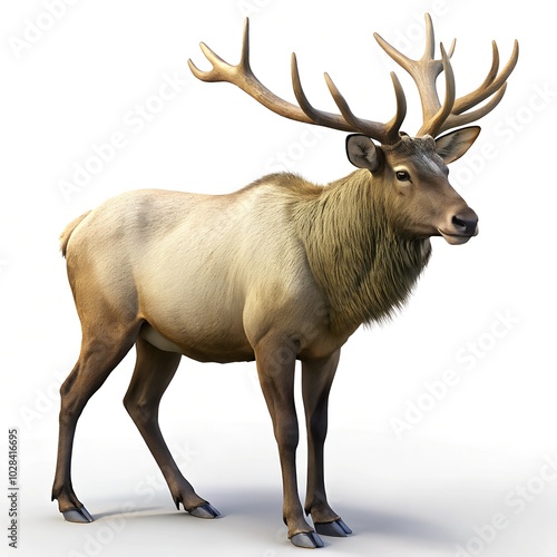 Wallpaper Mural deer isolated on white Torontodigital.ca