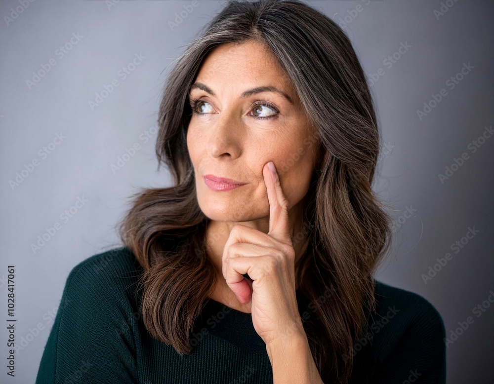 Person making a choice, illustrating decision making, contemplation, and resolution. Person making a choice, illustrating decision making, contemplation, and resolution.