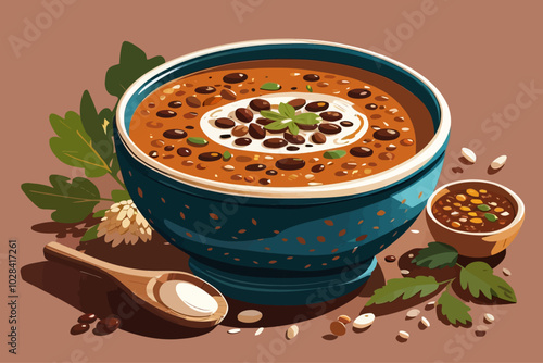 Dal Makhani is a popular North Indian dish where whole black lentils  red kidney beans are slow cooked with spices butter  cream