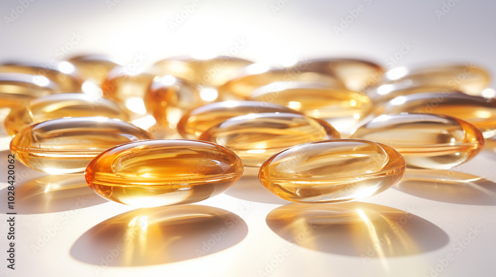 Clear omega-3 fish oil capsules Clear omega-3 fish oil capsules