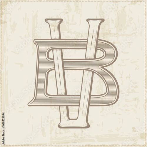 BV, VB,   logo BV, Letter BV , vector, logo, Wedding Monogram Initials, Wedding Logo,Wedding Monogram, Logo Design , Monogram Vintage