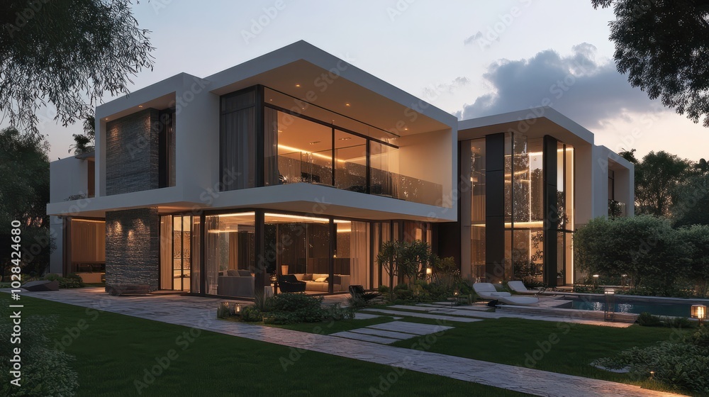 Modern villa design with minimalist style and modern architecture showcase Modern villa design with minimalist style and modern architecture showcase