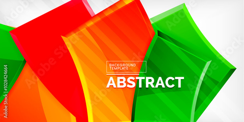 Round 3d shapes, plates background. Creative composition design template