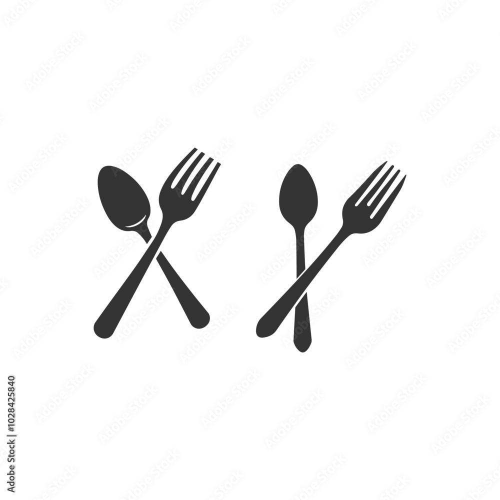 fork and spoon silhouette vector fork and spoon silhouette vector