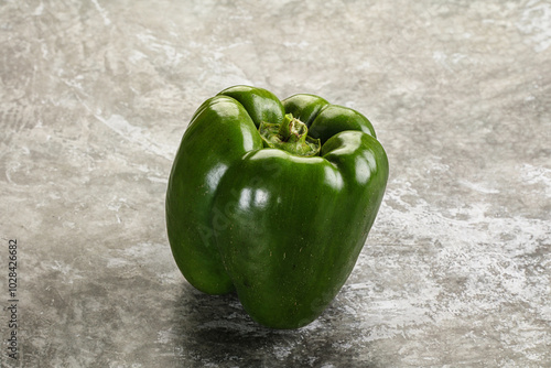 Raw green Bulgarian bell pepper