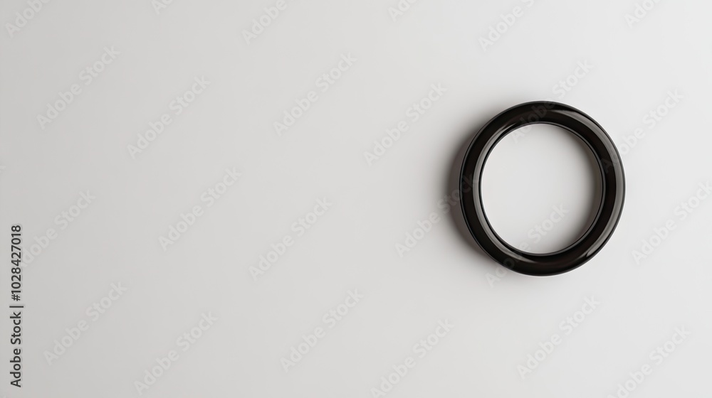 Simple Black Circle on Minimalist Background Simple Black Circle on Minimalist Background
