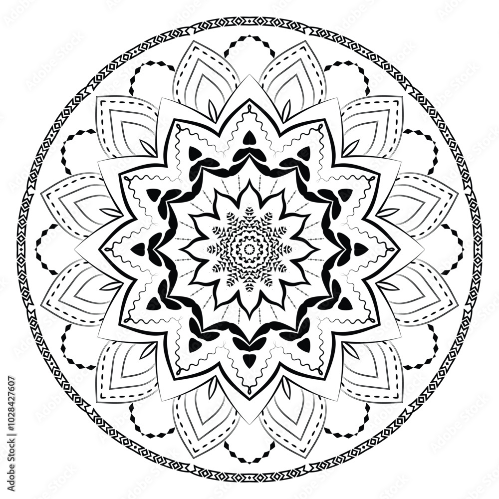 Fototapeta premium Realistic Mandala Decorative Pattern Design Background