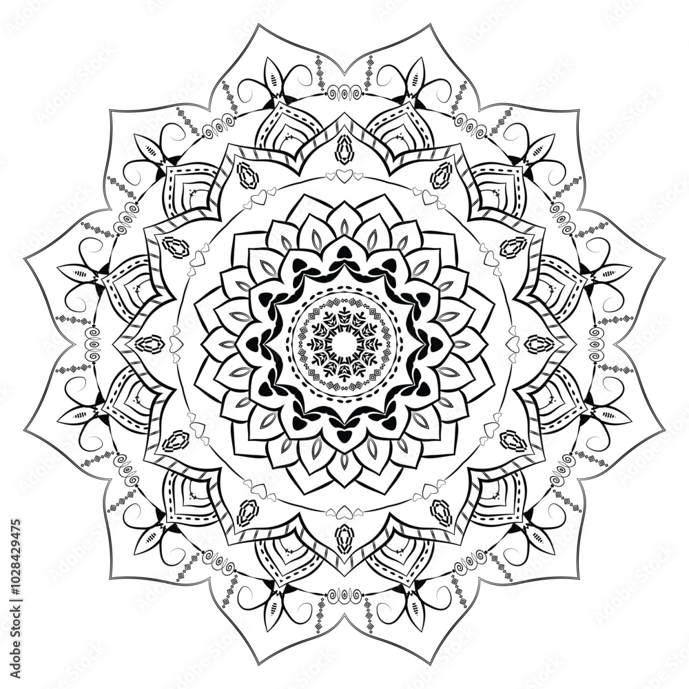 Realistic Mandala Decorative Pattern Design Background Realistic Mandala Decorative Pattern Design Background