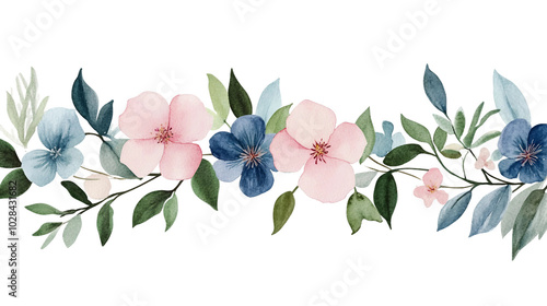 Beautiful Floral Watercolor Design for Home Decor and Invitations