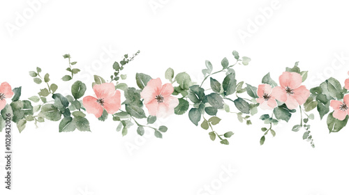 Beautiful Floral Watercolor Design for Home Decor and Invitations